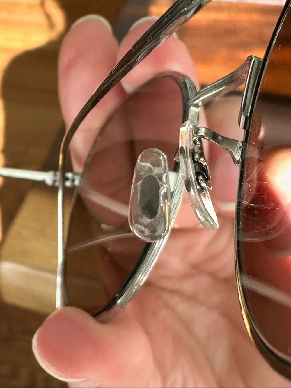 Oliver Peoples Altair Silver Frame Sunglasses with Brown Lenses